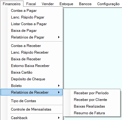 relatorios a receber